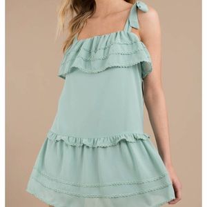 Mint green chiffon swing dress TOBI